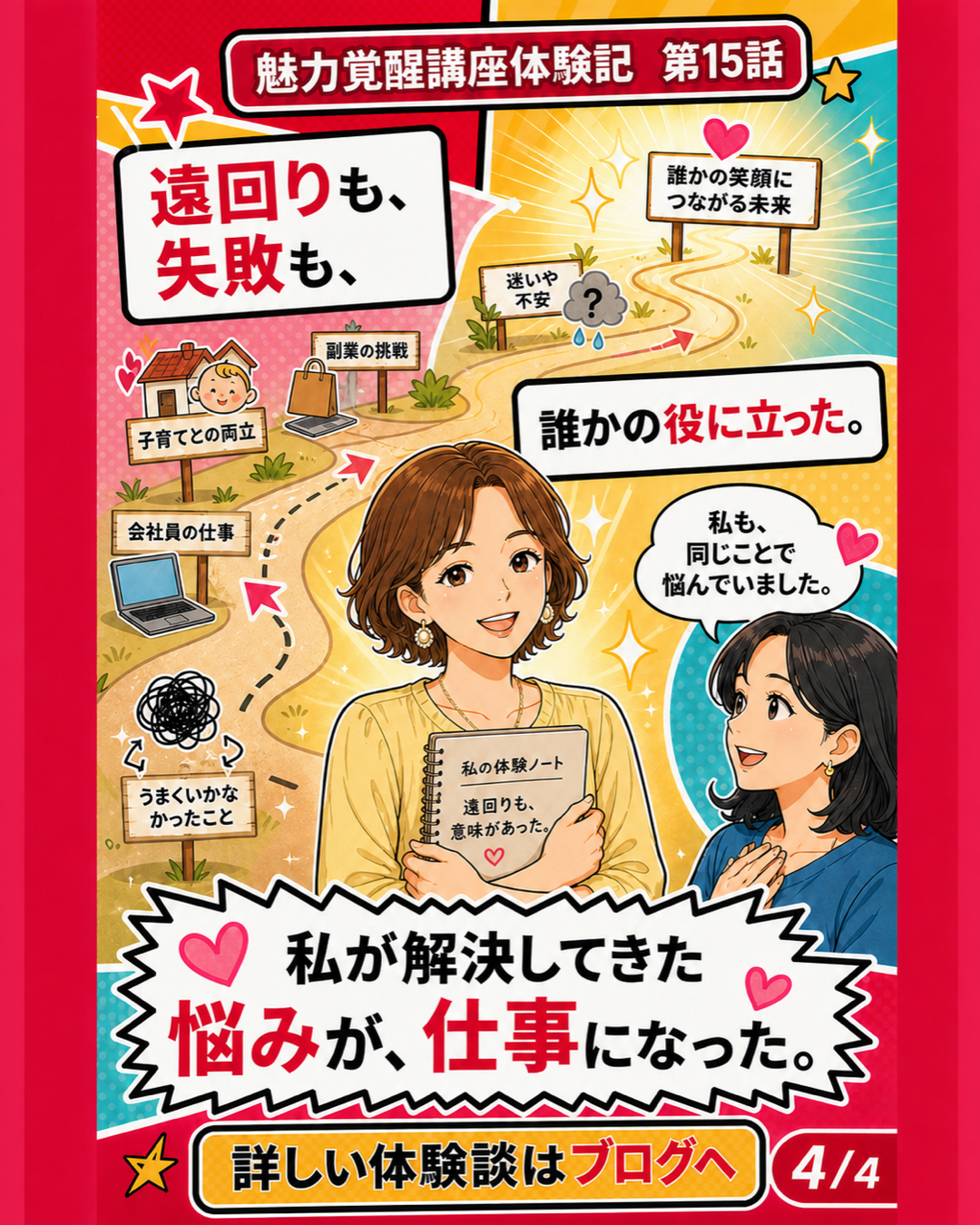 魅力覚醒講座体験記 第15話 悩みが仕事になった